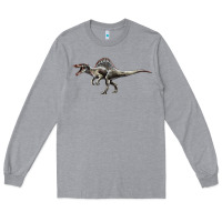 Heather Grey Spinosaurus Long Sleeve Tee - LillyAllenDesigns