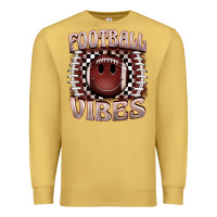 Antique Gold football vibes smiley face Premium Sweatshirt - BarkalooDesign