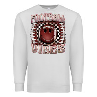 Dove Grey football vibes smiley face Premium Sweatshirt - BarkalooDesign
