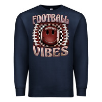 Navy football vibes smiley face Premium Sweatshirt - BarkalooDesign