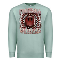 Seafoam football vibes smiley face Premium Sweatshirt - BarkalooDesign