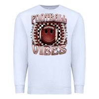 White football vibes smiley face Premium Sweatshirt - BarkalooDesign