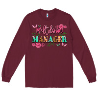 Burgundy meltdown manager Long Sleeve Tee - JahusDesignShop