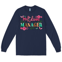 Navy meltdown manager Long Sleeve Tee - JahusDesignShop