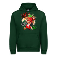 Forest Green ho ho ho girl gnome Urban Hoodie - CowGirlArtShop