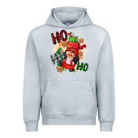 Heather Grey ho ho ho girl gnome Urban Hoodie - CowGirlArtShop