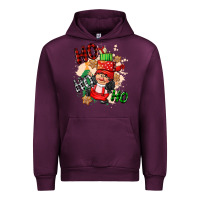 Mauve Wine ho ho ho girl gnome Urban Hoodie - CowGirlArtShop