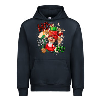Navy ho ho ho girl gnome Urban Hoodie - CowGirlArtShop