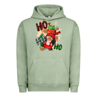 Pigment Oil Green ho ho ho girl gnome Urban Hoodie - CowGirlArtShop