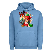 Pigment Pebble Blue ho ho ho girl gnome Urban Hoodie - CowGirlArtShop