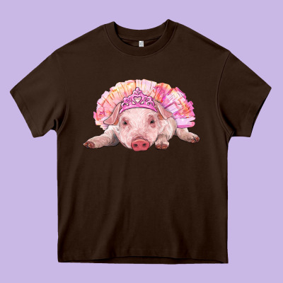 Heavy Core Tee Balerina Baby Pig With Tutu