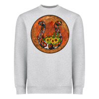 Heather Grey horseshoe circle Heavyweight Sweatshirt - JahusDesignShop