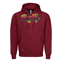 Burgundy god fidence Zipper Hoodie - MaliasSmallBusiness