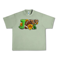Oil Green joy with football ball and sunflower ado Urban Heavy Tee - AdoDesignShop