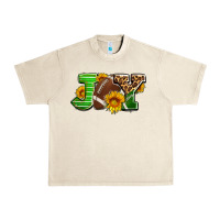 Sandshell joy with football ball and sunflower ado Urban Heavy Tee - AdoDesignShop