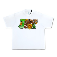 White joy with football ball and sunflower ado Urban Heavy Tee - AdoDesignShop