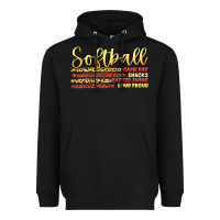 Black softball game day Heavyweight Hoodie - Artiststas