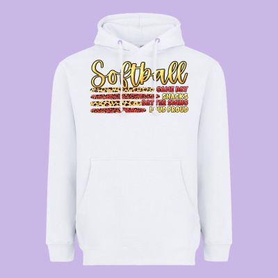 Softball Game Day Heavyweight Hoodie Designed By Artiststas