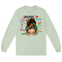 Matcha Teacher messy bun caucasian Long Sleeve Tee - NancyCooperArtShop