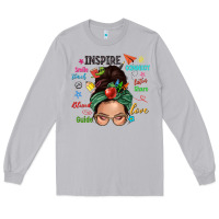 Moon Dust Teacher messy bun caucasian Long Sleeve Tee - NancyCooperArtShop