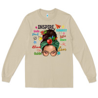 Mushroom Teacher messy bun caucasian Long Sleeve Tee - NancyCooperArtShop