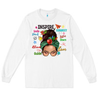 White Teacher messy bun caucasian Long Sleeve Tee - NancyCooperArtShop