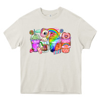 Cream unicorn coffee cups Heavy Core Tee - Zillion Design Studio
