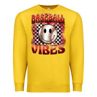 Lemon baseball vibes smiley face Premium Sweatshirt - BarkalooDesign