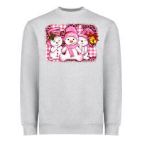 Heather Grey chillin pink   with my snowmies  ado Heavyweight Sweatshirt - AdoDesignShop