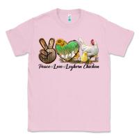 Bubblegum Pink Peace Love Leghorn Chicken Classic Tee - LillyAllenDesigns
