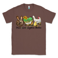 Chestnut Peace Love Leghorn Chicken Classic Tee - LillyAllenDesigns