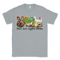 Heather Grey Peace Love Leghorn Chicken Classic Tee - LillyAllenDesigns