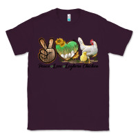 Plum Peace Love Leghorn Chicken Classic Tee - LillyAllenDesigns