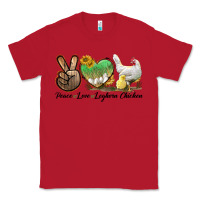 Red Peace Love Leghorn Chicken Classic Tee - LillyAllenDesigns