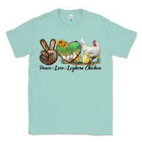 Seafoam Peace Love Leghorn Chicken Classic Tee - LillyAllenDesigns