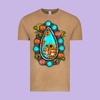 Gemstone Pumpkin Fall Vintage Tee Designed By Jahusdesignshop