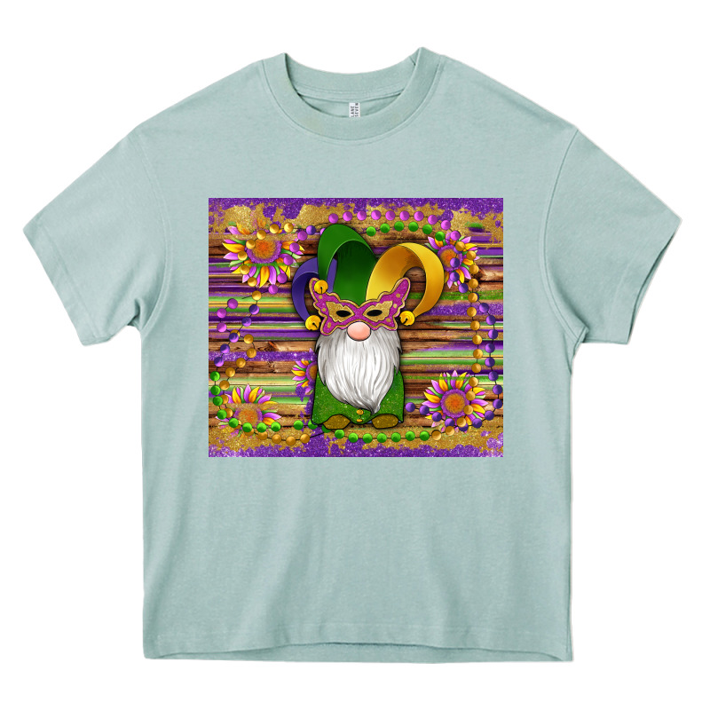 Mardi Gras Gnomes Mask Serape Sunflowers Heavy Core Tee by Artiststas | Teevron
