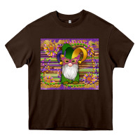 Chocolate Brown mardi gras gnomes mask serape sunflowers Heavy Core Tee - Artiststas