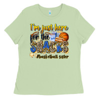 Matcha im just here for the snacks basketball sister Ladies Tee - Zillion Design Studio