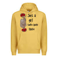 Antique Gold just a girl who loves sloths Premium Hoodie - Bettercallsaul