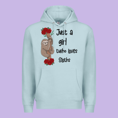 Just A Girl Who Loves Sloths Premium Hoodie Designed By Bettercallsaul