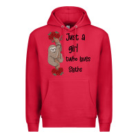 Cardinal just a girl who loves sloths Premium Hoodie - Bettercallsaul