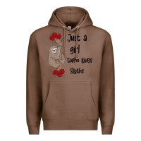 Chestnut just a girl who loves sloths Premium Hoodie - Bettercallsaul