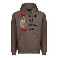 Coffee just a girl who loves sloths Premium Hoodie - Bettercallsaul