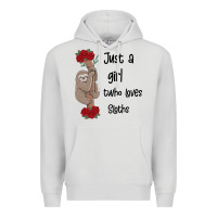 Dove Grey just a girl who loves sloths Premium Hoodie - Bettercallsaul