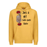 Mustard just a girl who loves sloths Premium Hoodie - Bettercallsaul