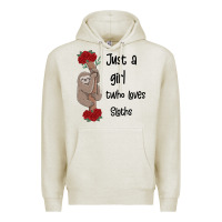 Oatmeal Heather just a girl who loves sloths Premium Hoodie - Bettercallsaul