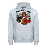 Heather Grey hanging with my gnomies Urban Hoodie - CowGirlArtShop