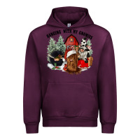 Mauve Wine hanging with my gnomies Urban Hoodie - CowGirlArtShop
