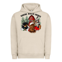 Pigment French Oak hanging with my gnomies Urban Hoodie - CowGirlArtShop